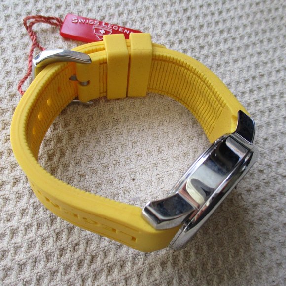 Swiss Legend Men's Luxury Planetimer Watch, w/Yellow Band, Swiss Made, Brand New - Picture 4 of 9